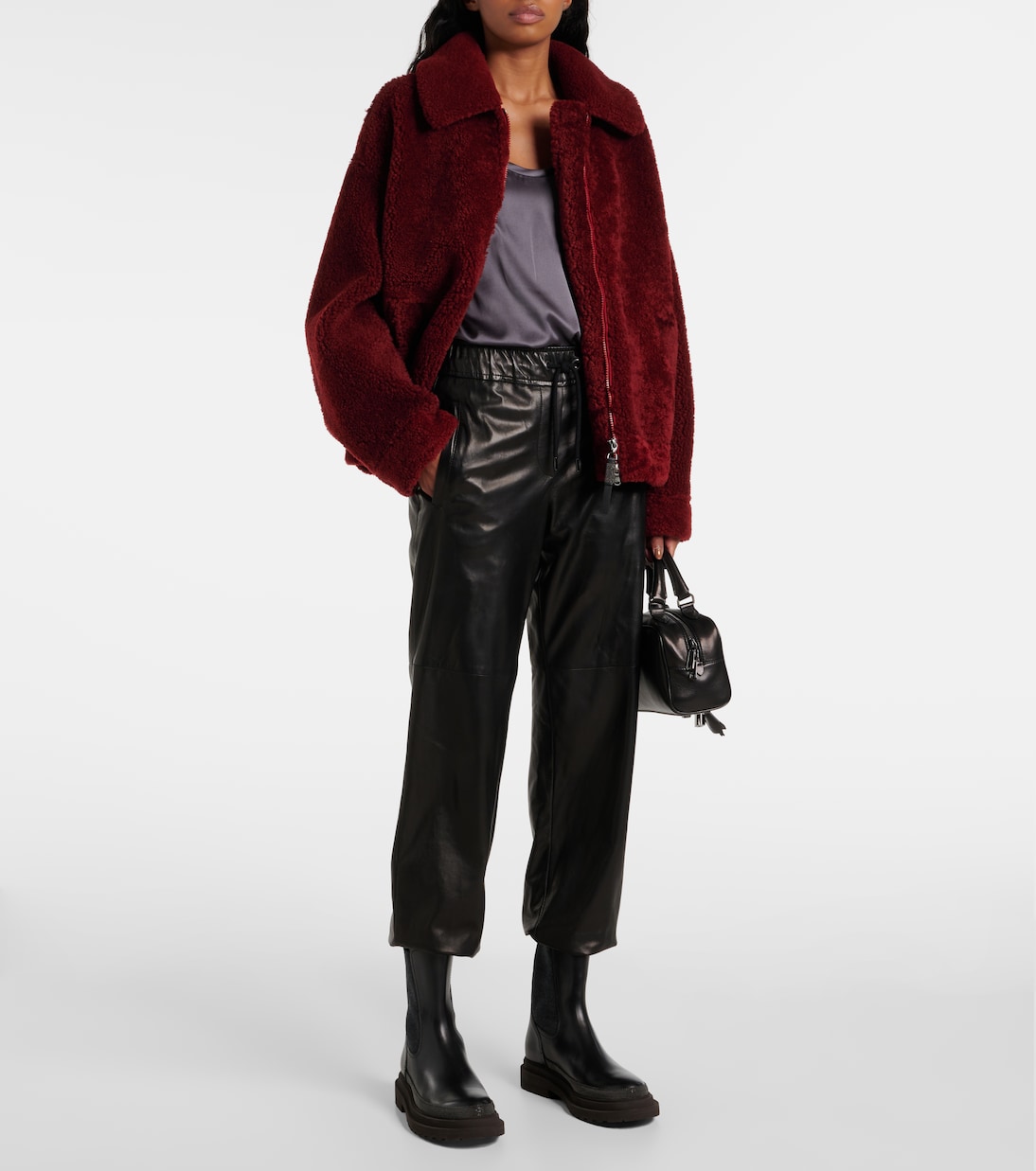 Top in raso di seta stretch | Brunello Cucinelli