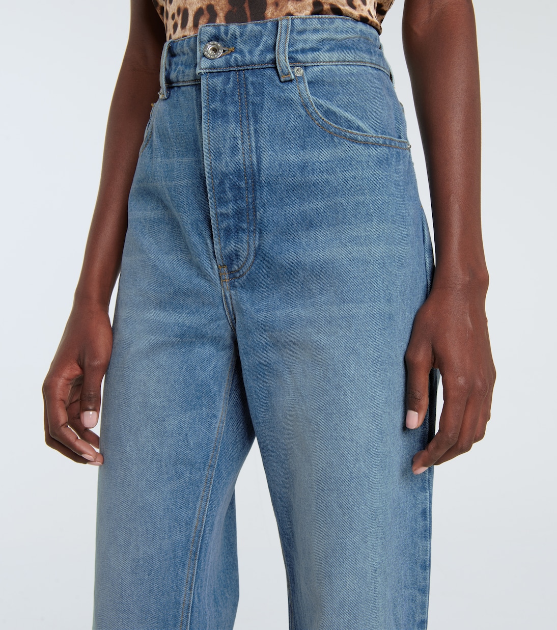 High-rise wide-leg jeans | Rabanne