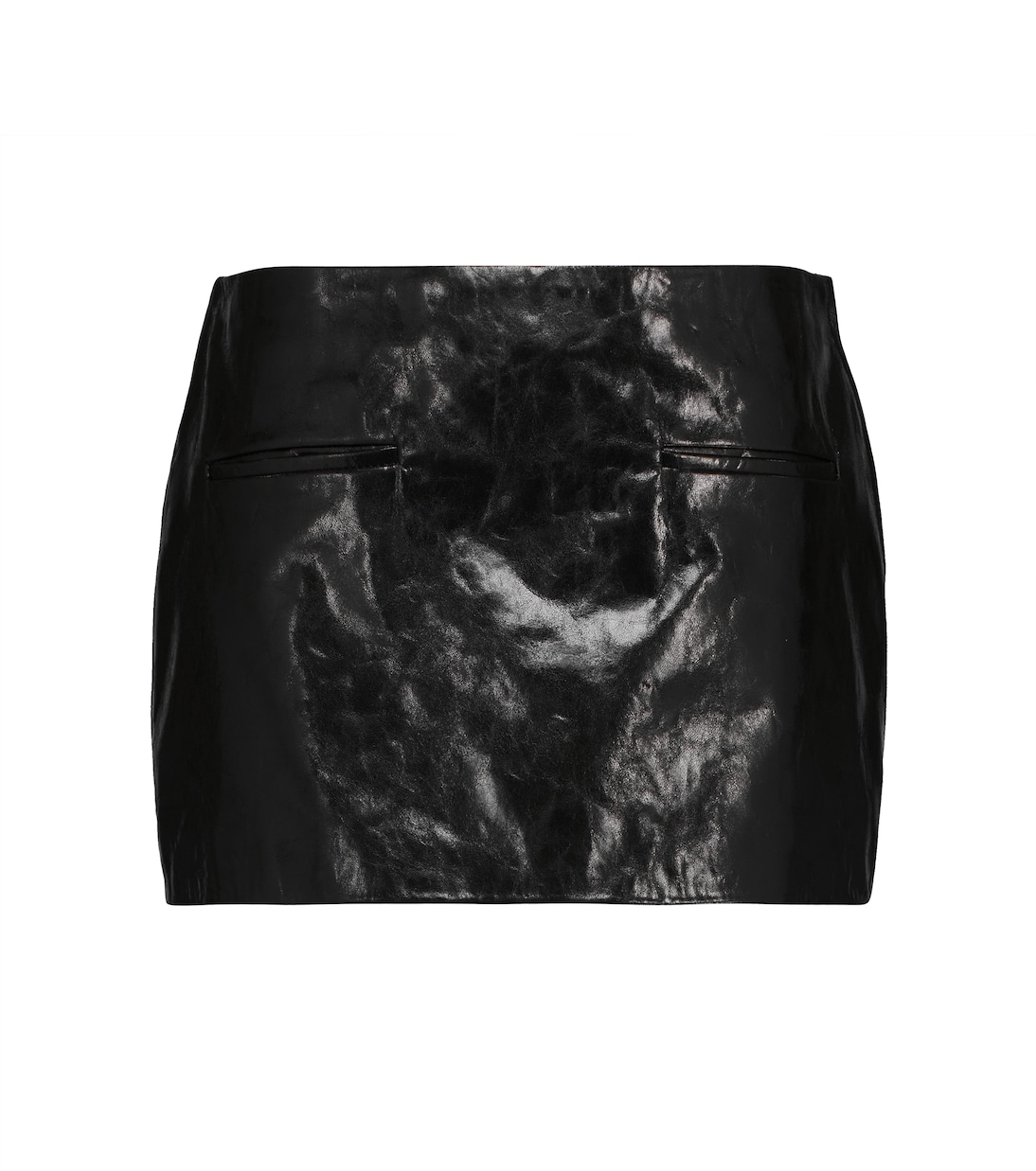 Mini-jupe en cuir à taille haute | The Attico