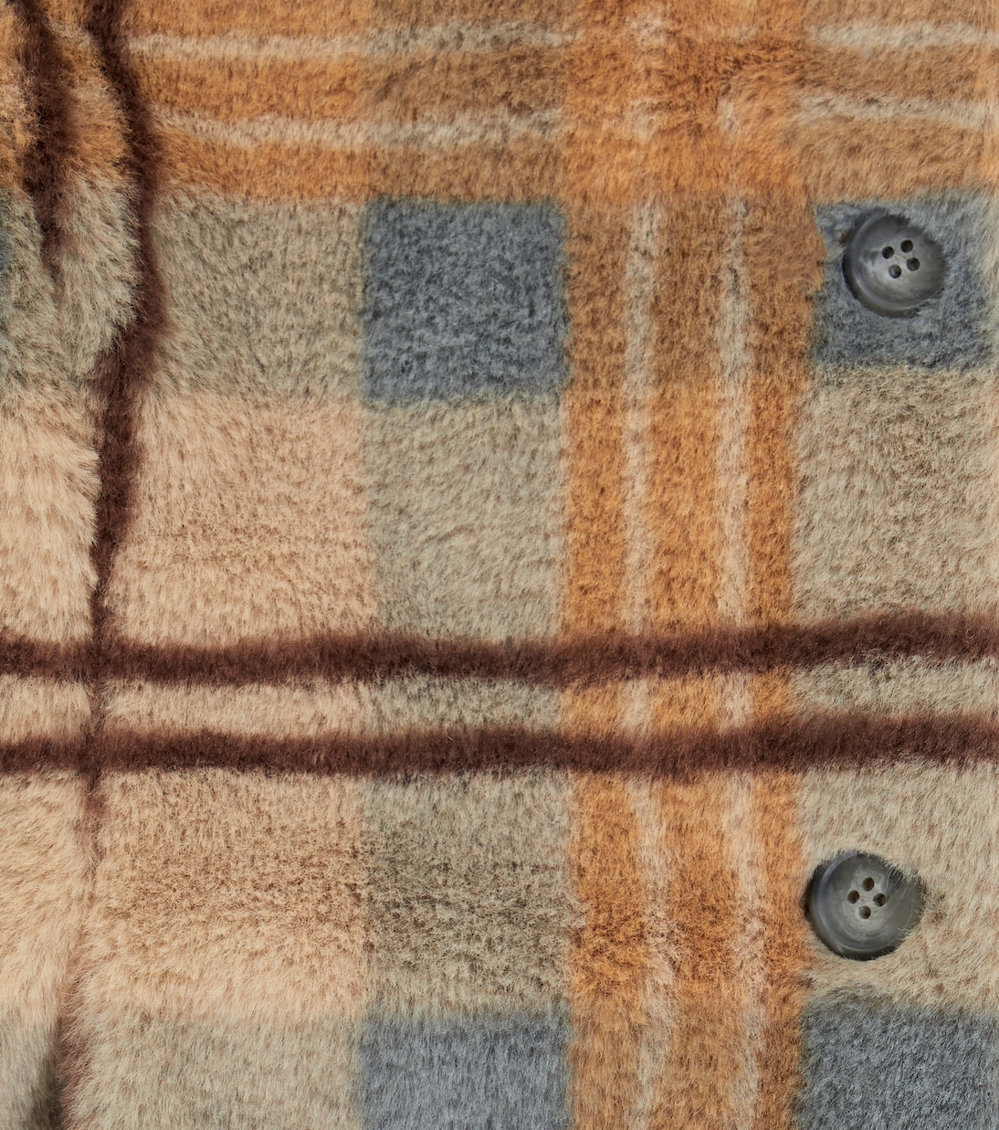 Checked faux fur coat | Paade Mode