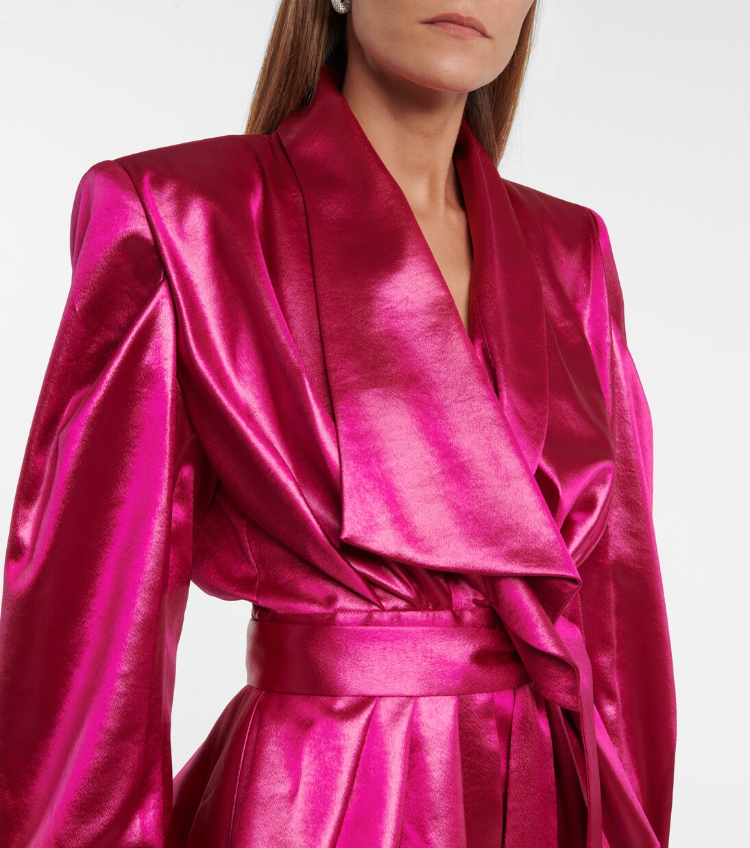 Belted lamé jacket | Alexandre Vauthier