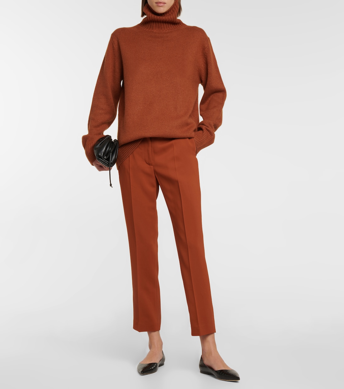 Coleman high-rise gabardine pants | Joseph