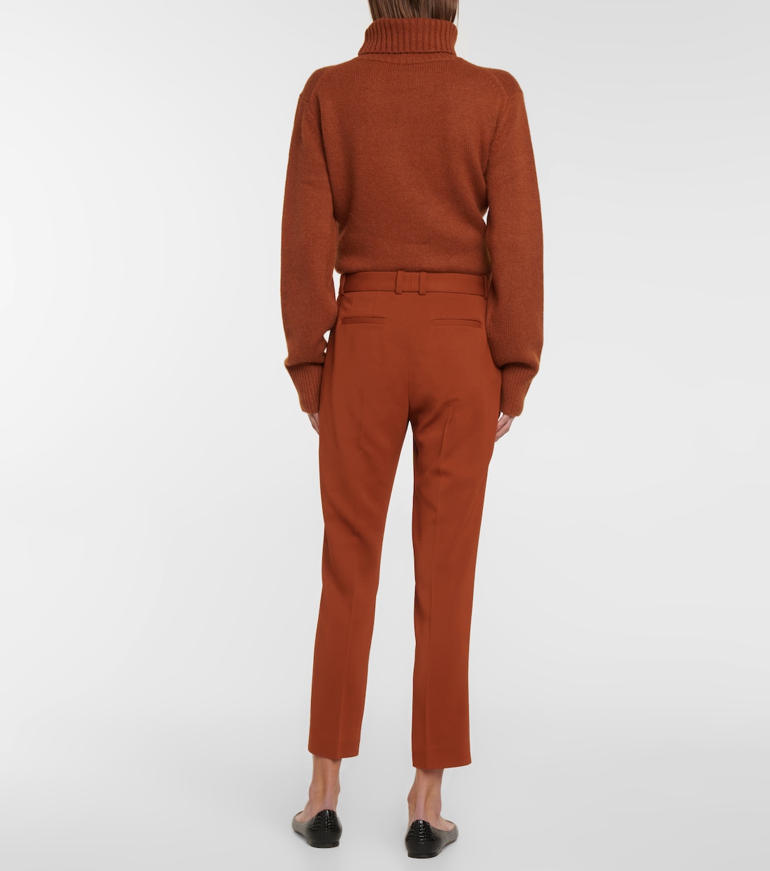 Coleman high-rise gabardine pants | Joseph