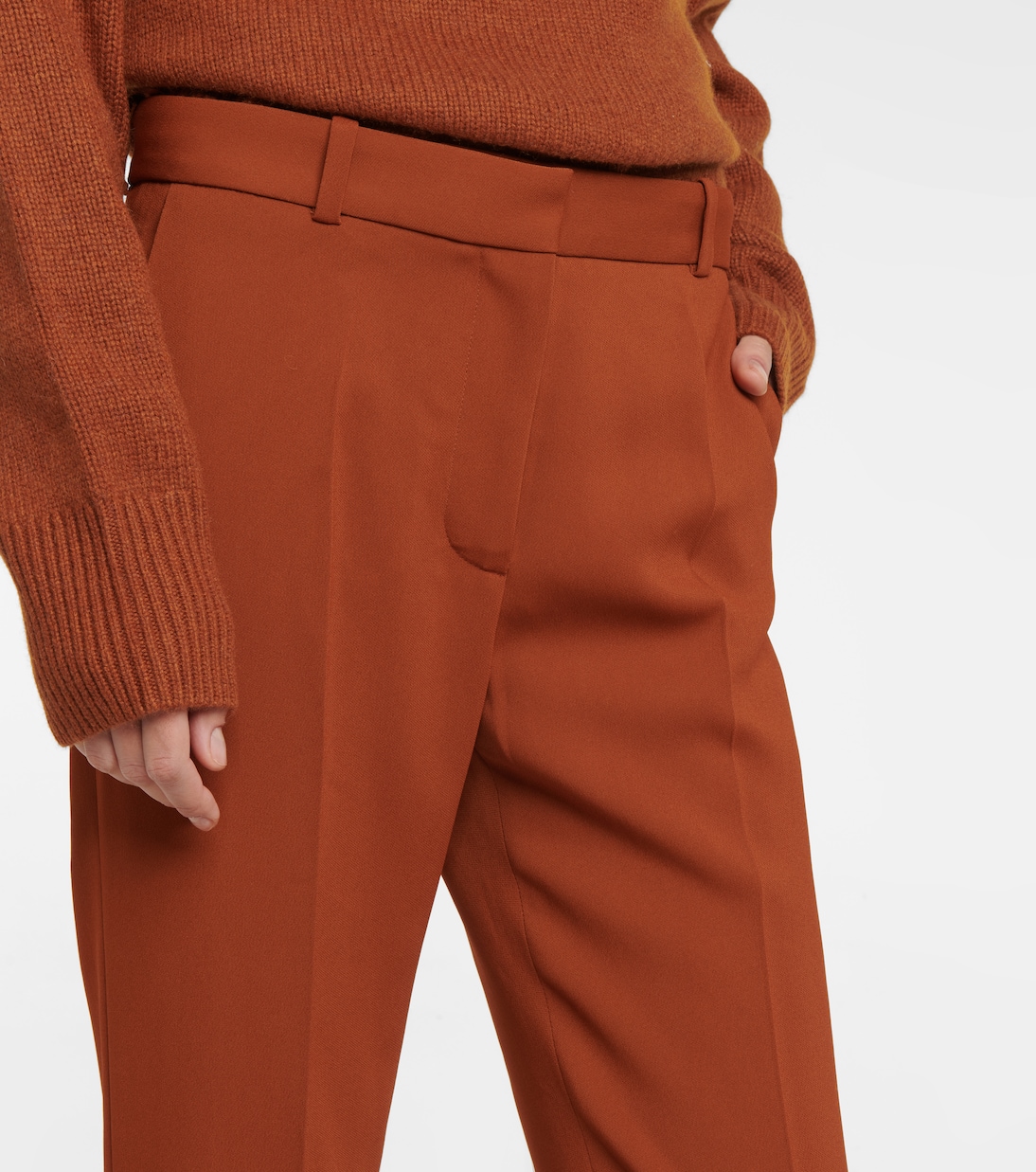 Coleman high-rise gabardine pants | Joseph