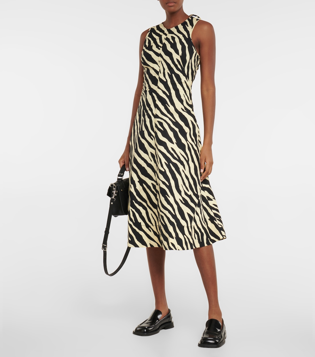 White Label zebra-print cotton midi dress | Proenza Schouler