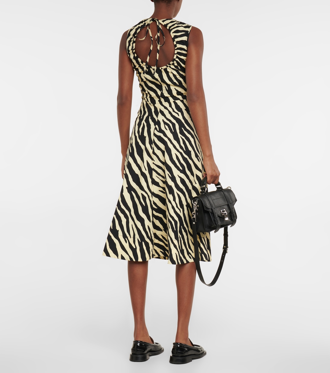 White Label zebra-print cotton midi dress | Proenza Schouler