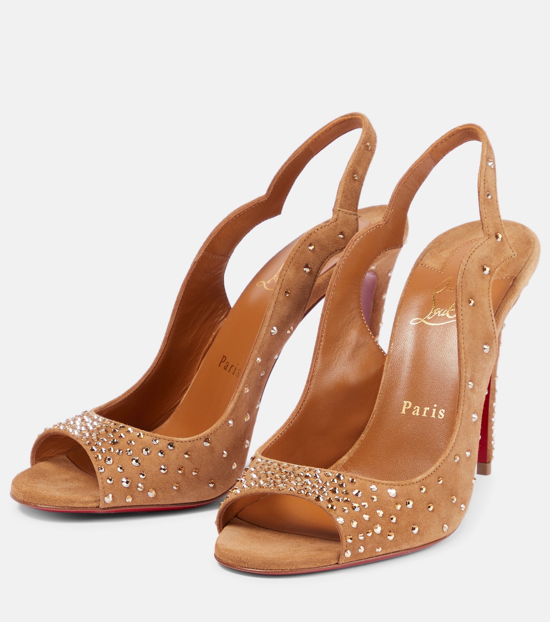 Nudes Degrachick suede sandals | Christian Louboutin