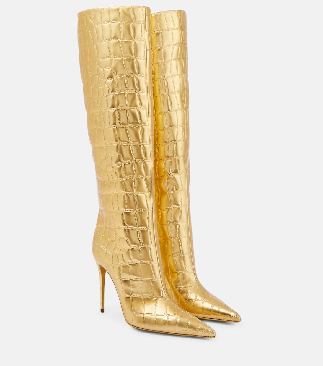 Stiefel aus Metallic-Leder | Dolce&Gabbana
