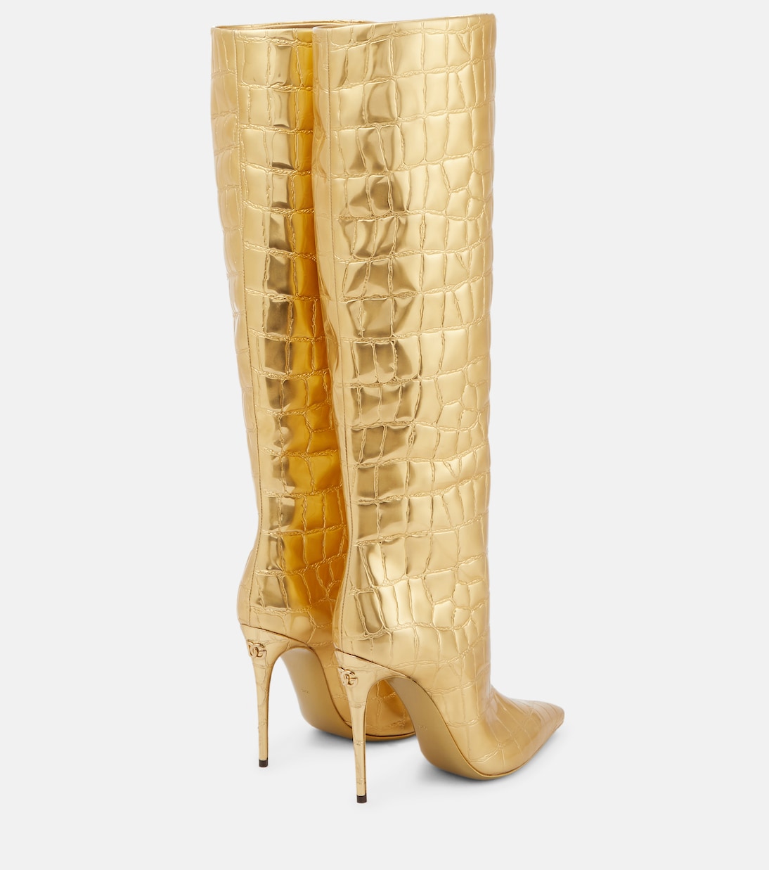 Stiefel aus Metallic-Leder | Dolce&Gabbana