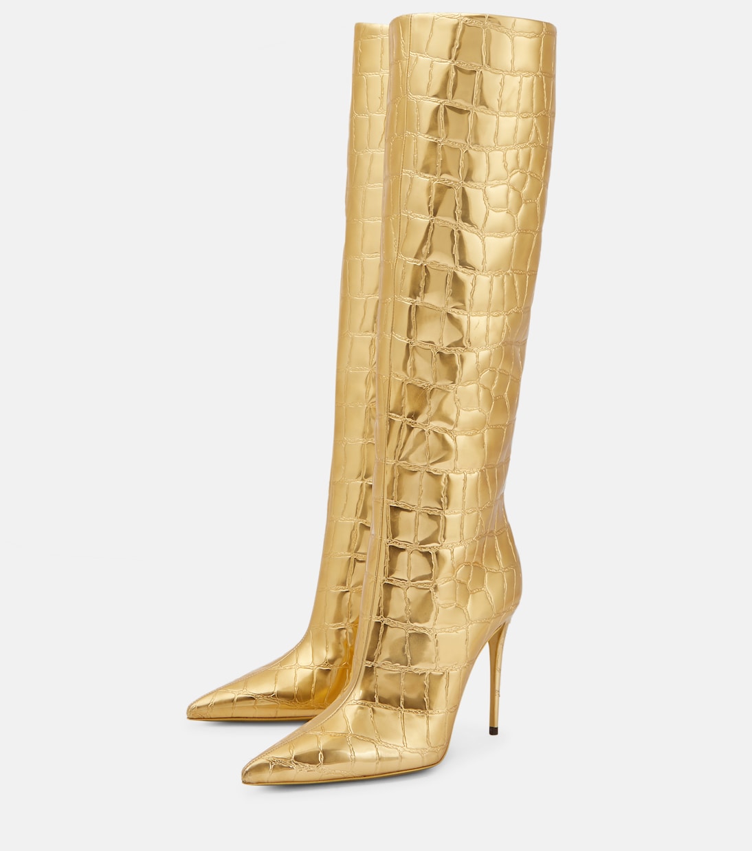 Stiefel aus Metallic-Leder | Dolce&Gabbana