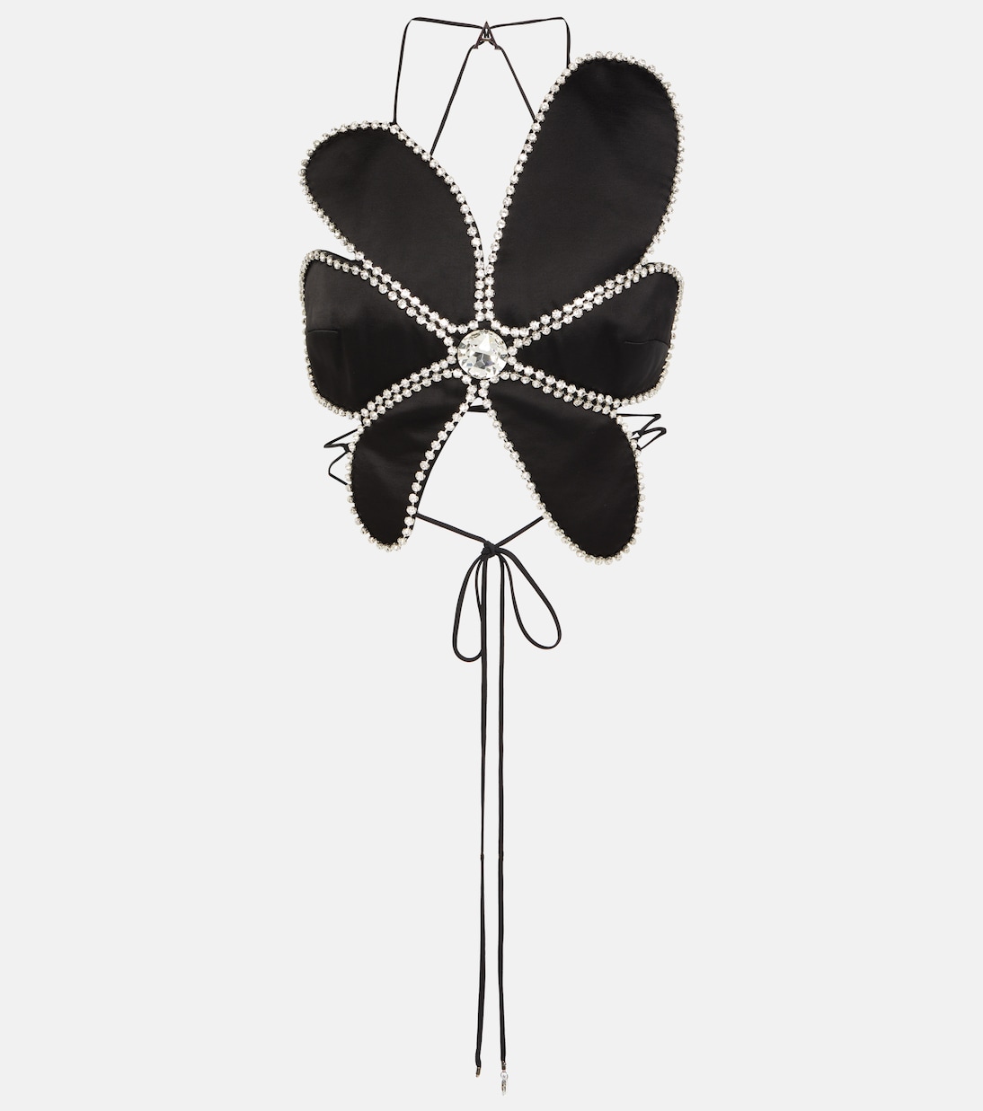 Crystal-embellished halterneck top | Area
