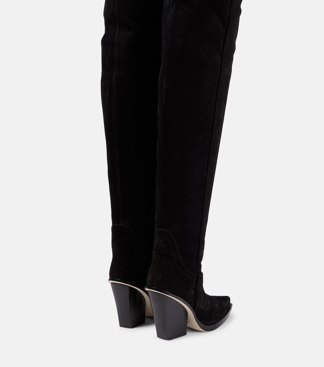 Suede over-the-knee cowboy boots | Paris Texas