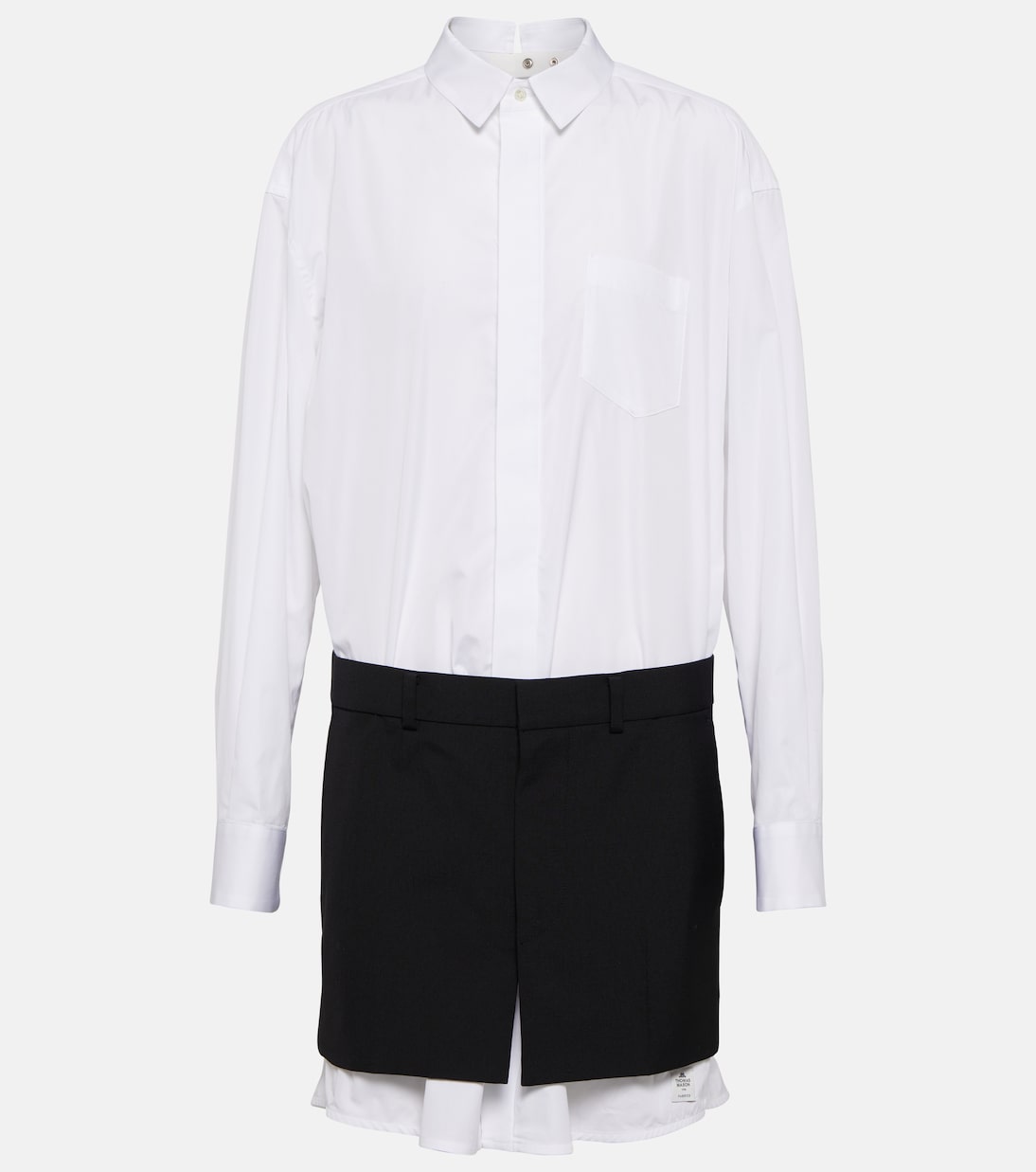 x Thomas Mason - Miniabito in cotone | Sacai