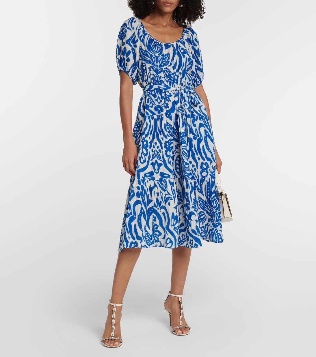Robe midi Madilyn imprimée en coton | Velvet