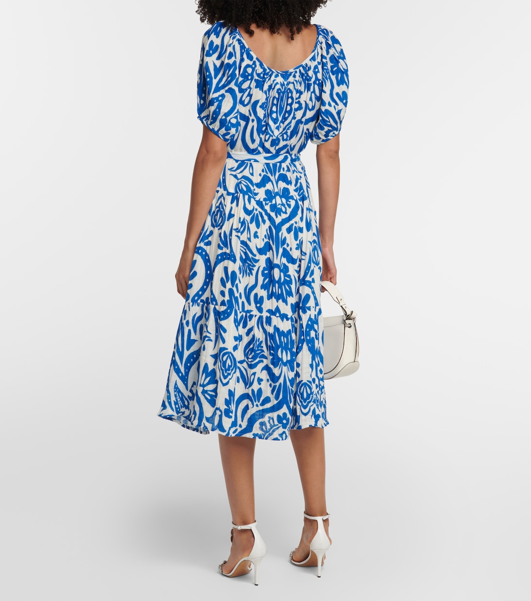 Robe midi Madilyn imprimée en coton | Velvet