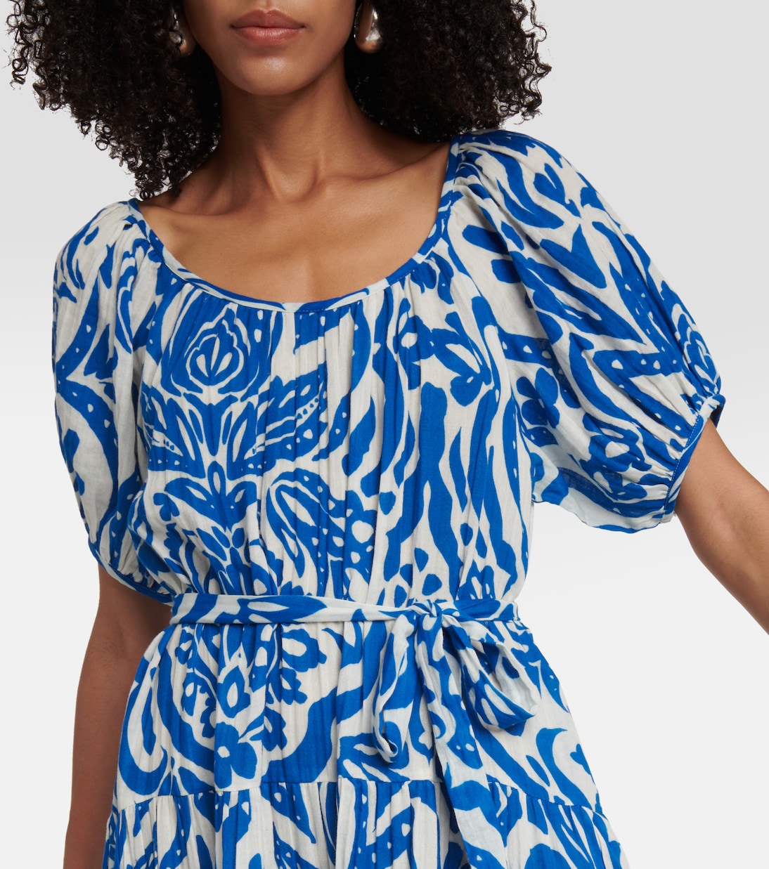 Robe midi Madilyn imprimée en coton | Velvet