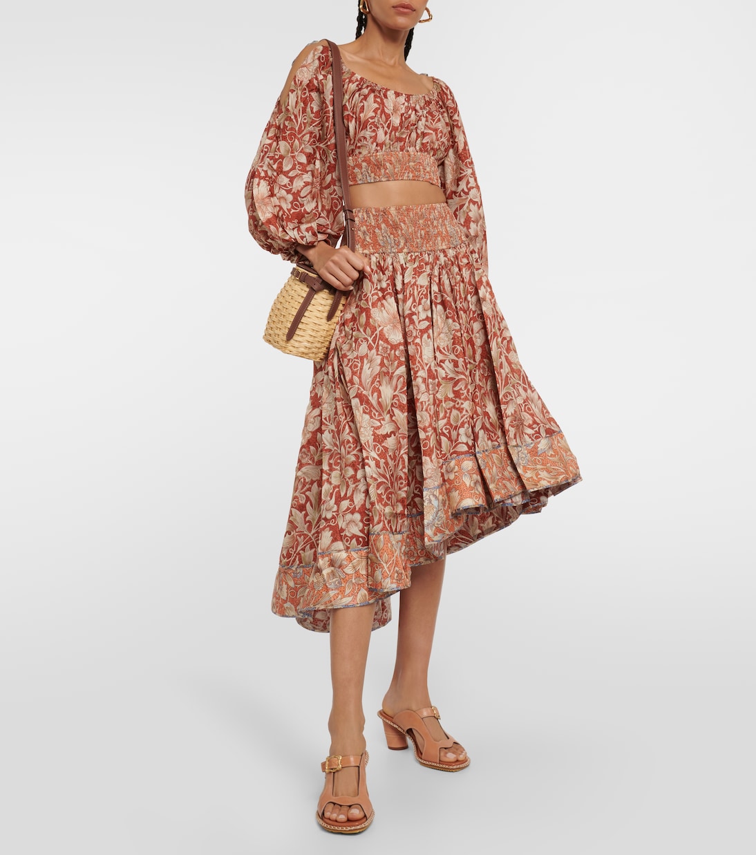 Top cropped Chintz in seta | Zimmermann