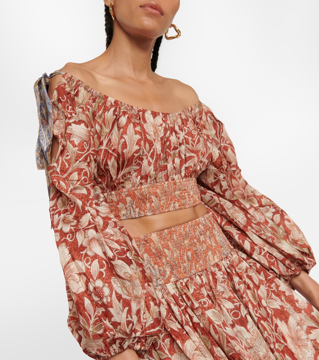 Top cropped Chintz in seta | Zimmermann