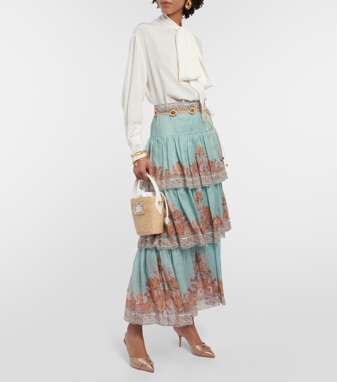 Missy 85 embellished satin mules | Malone Souliers