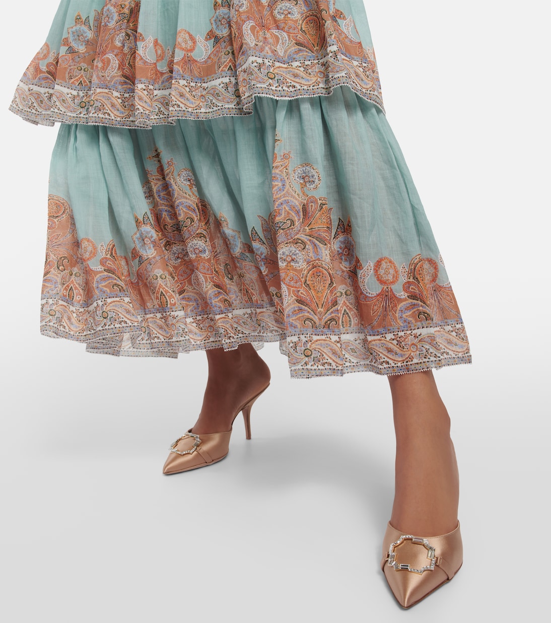 Missy 85 embellished satin mules | Malone Souliers