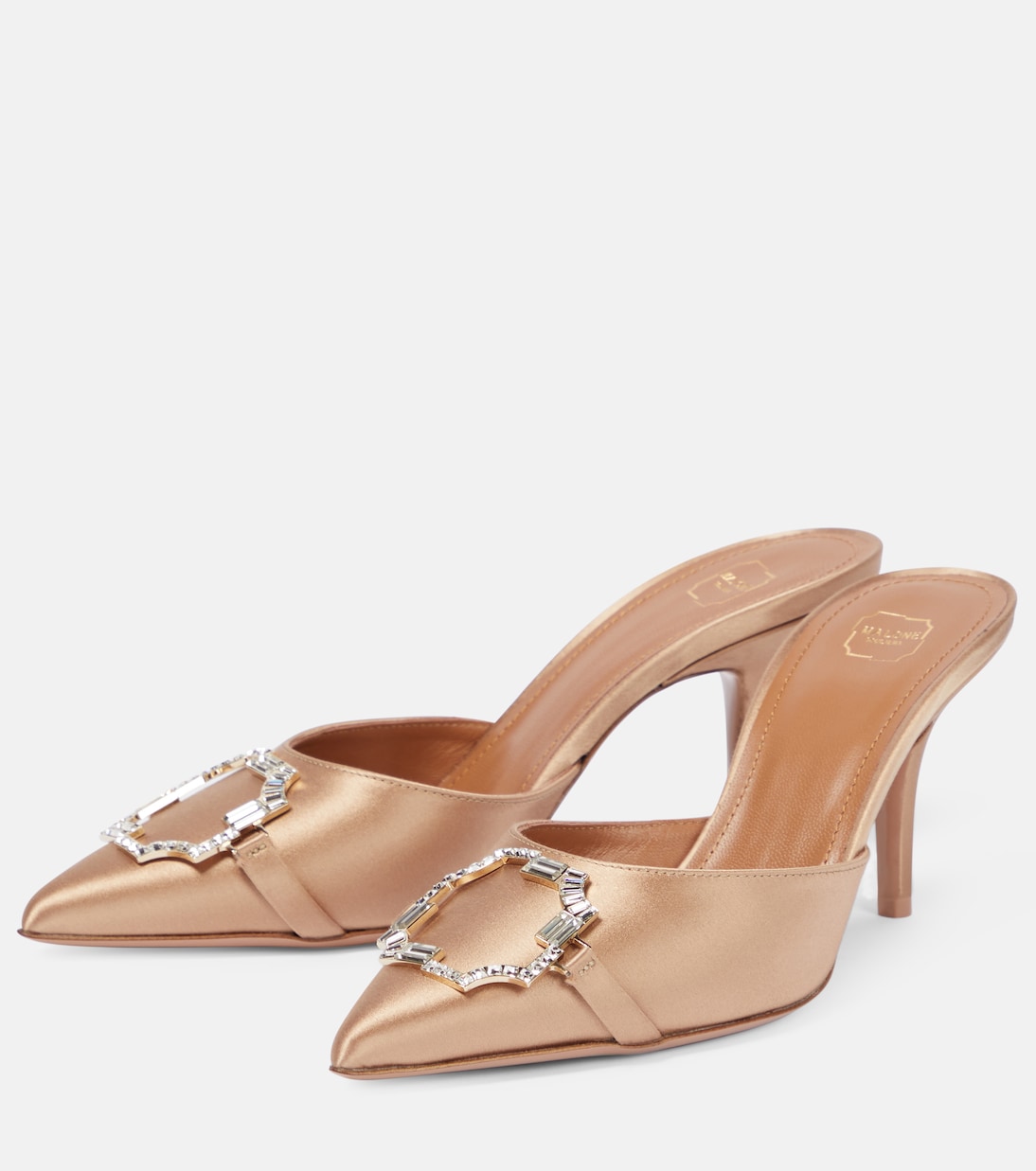 Missy 85 embellished satin mules | Malone Souliers