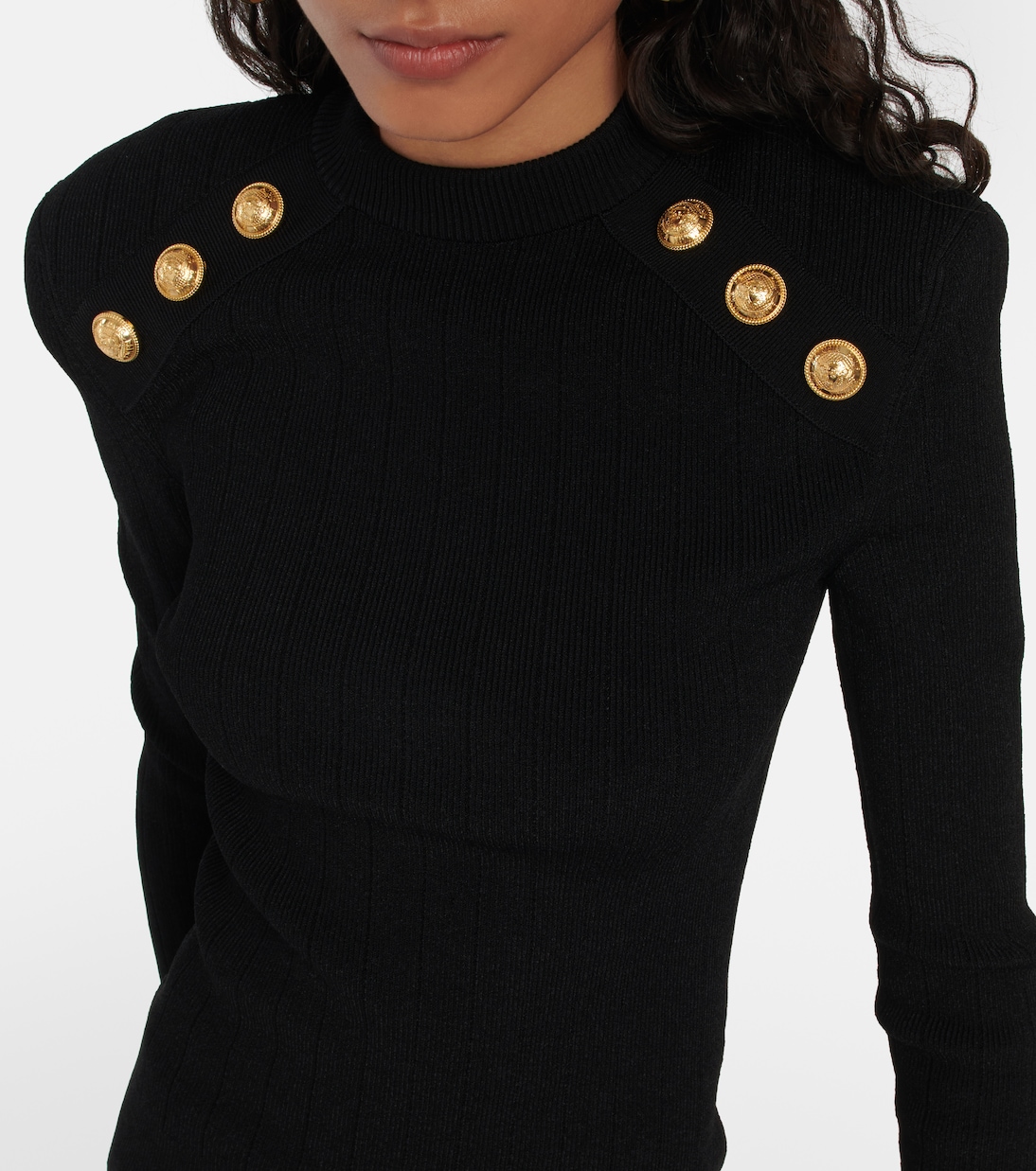 Jersey de punto con detalles decorativos de Balmain para jóvenes