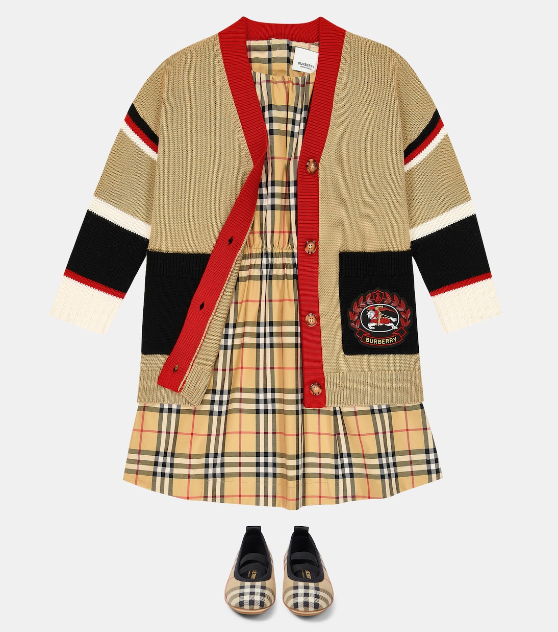 Cardigan rayé en laine | Burberry Kids