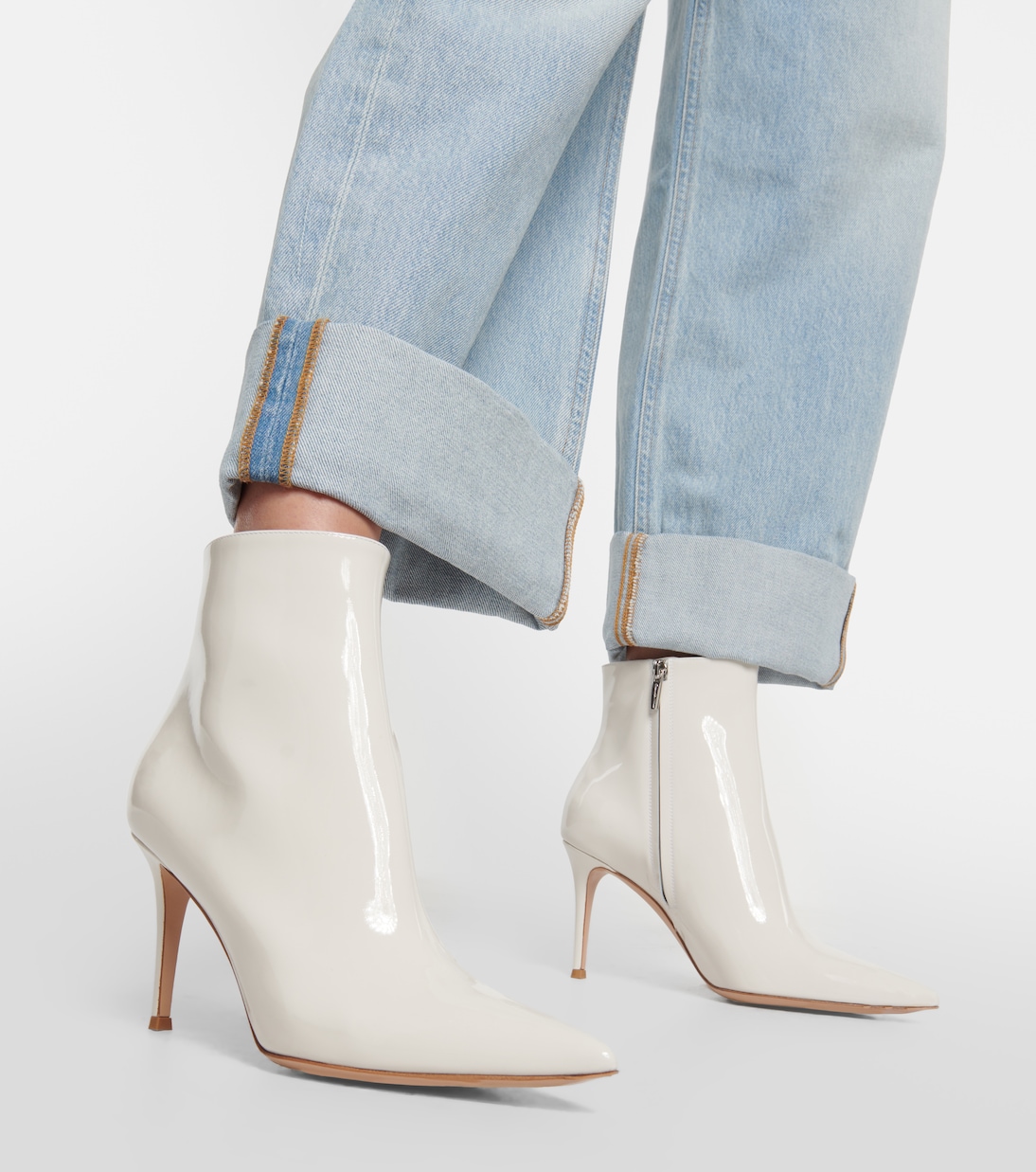Gianvito rossi white ankle boots deals