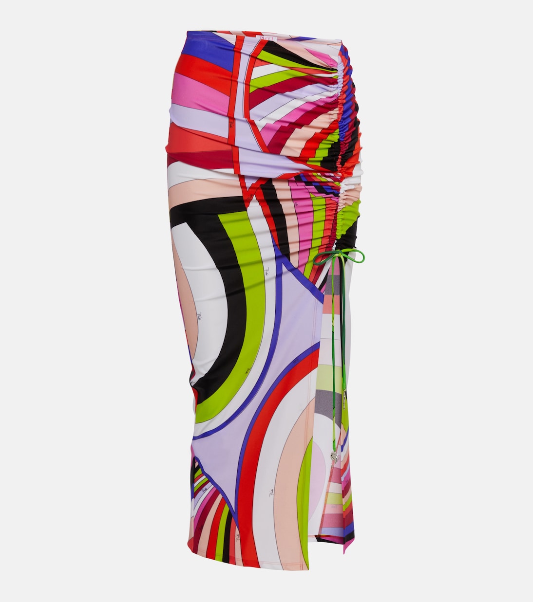 Iride gathered jersey midi skirt | Pucci