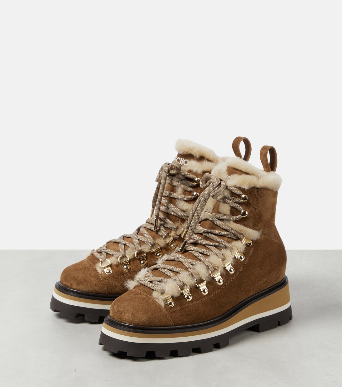 Chike shearling-lined suede ankle boots | Jimmy Choo