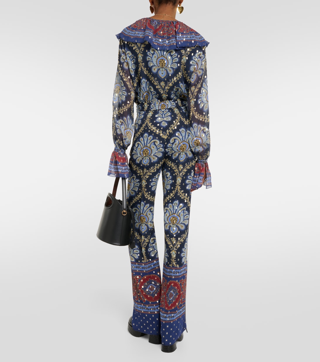Pantaloni a gamba larga in misto seta | Etro