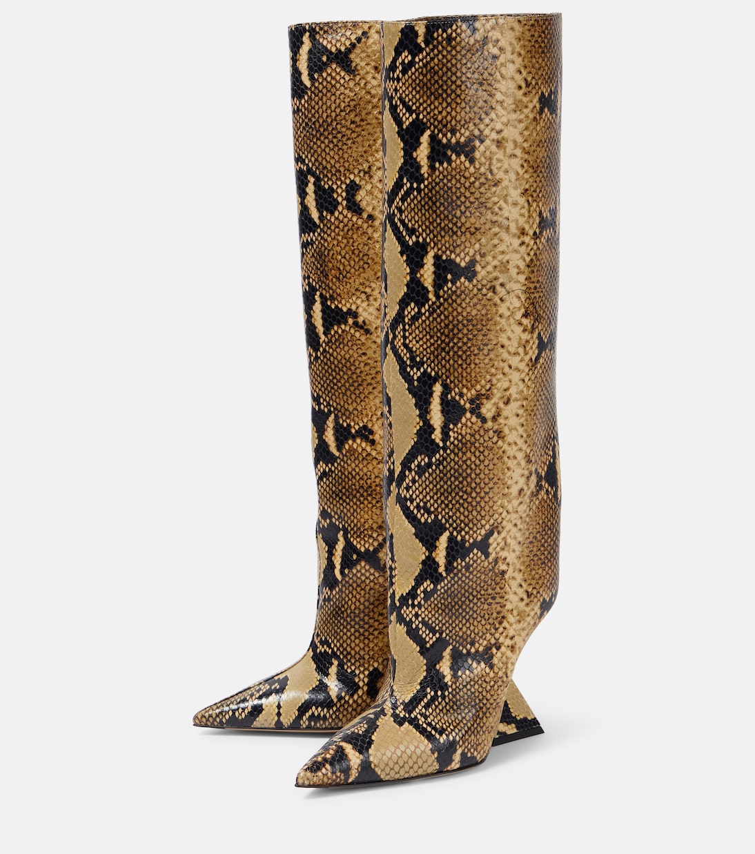 Botas Cheope de piel efecto serpiente | The Attico