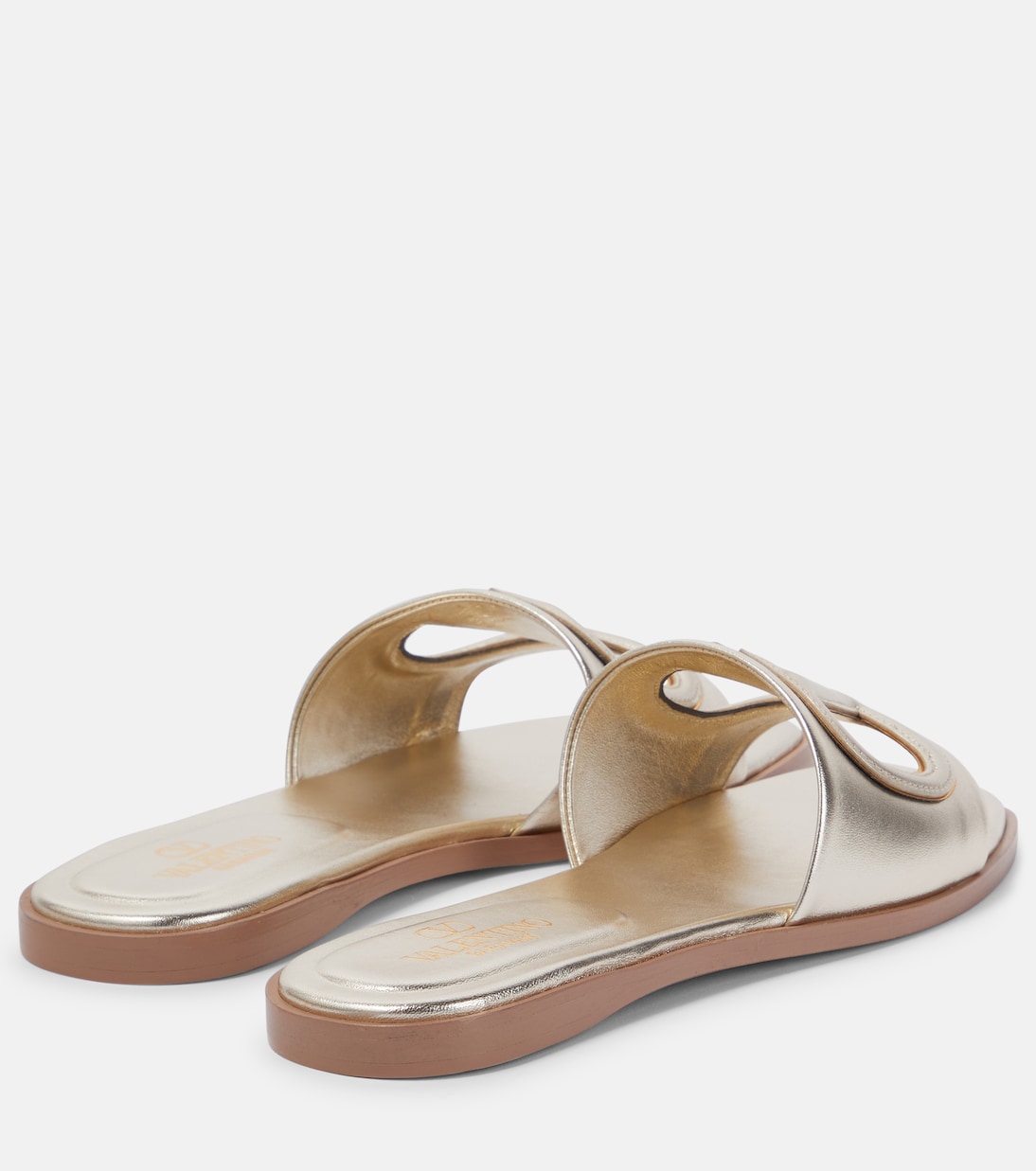 VLogo metallic leather mules | Valentino Garavani