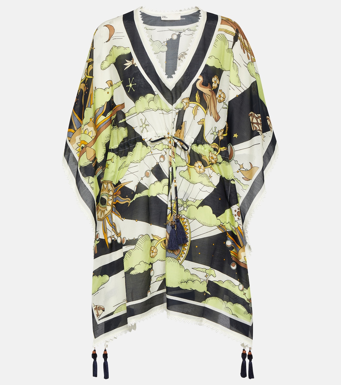 Printed cotton and silk minidress | Tory Burch