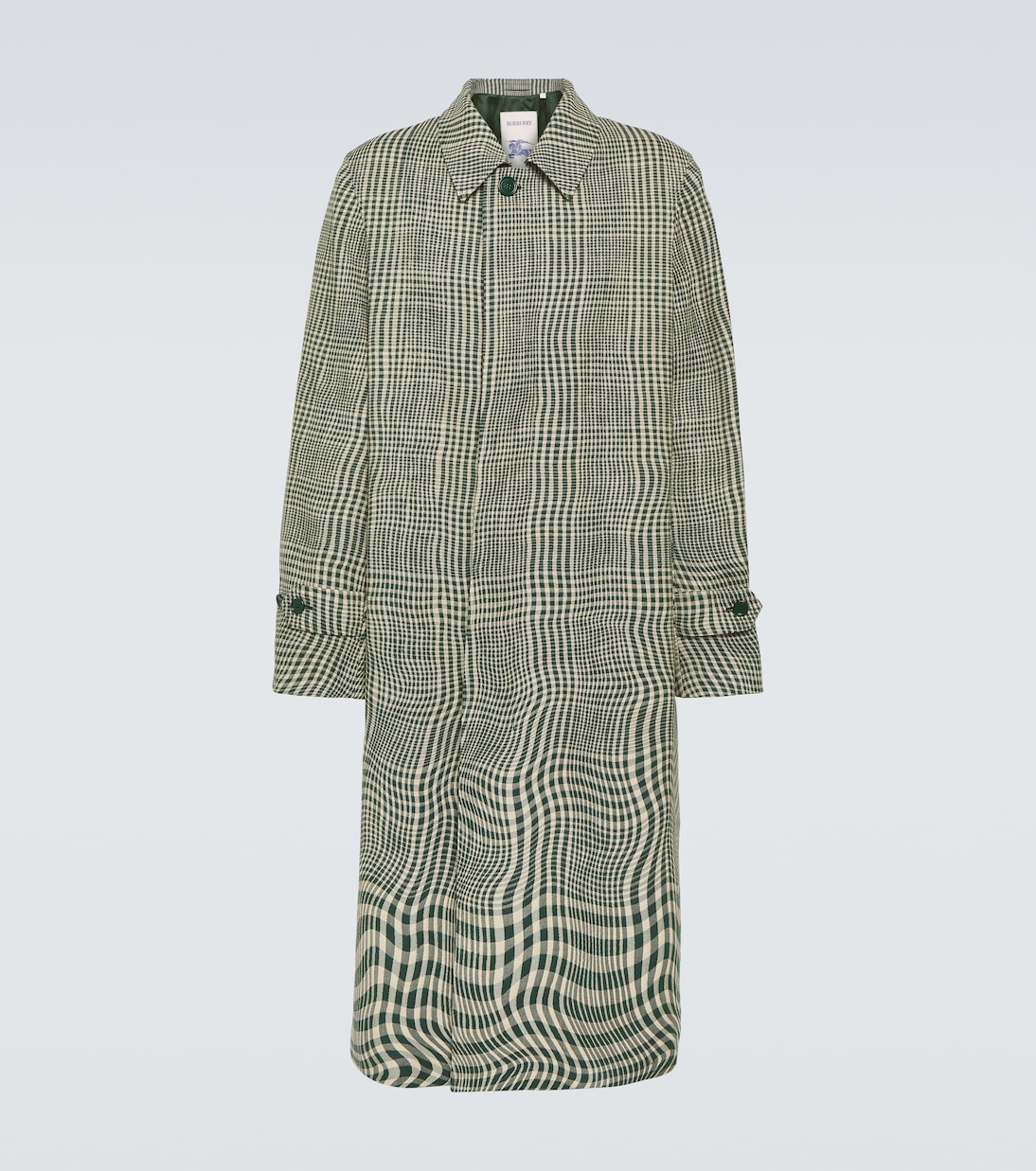 Manteau à carreaux en soie et coton | Burberry