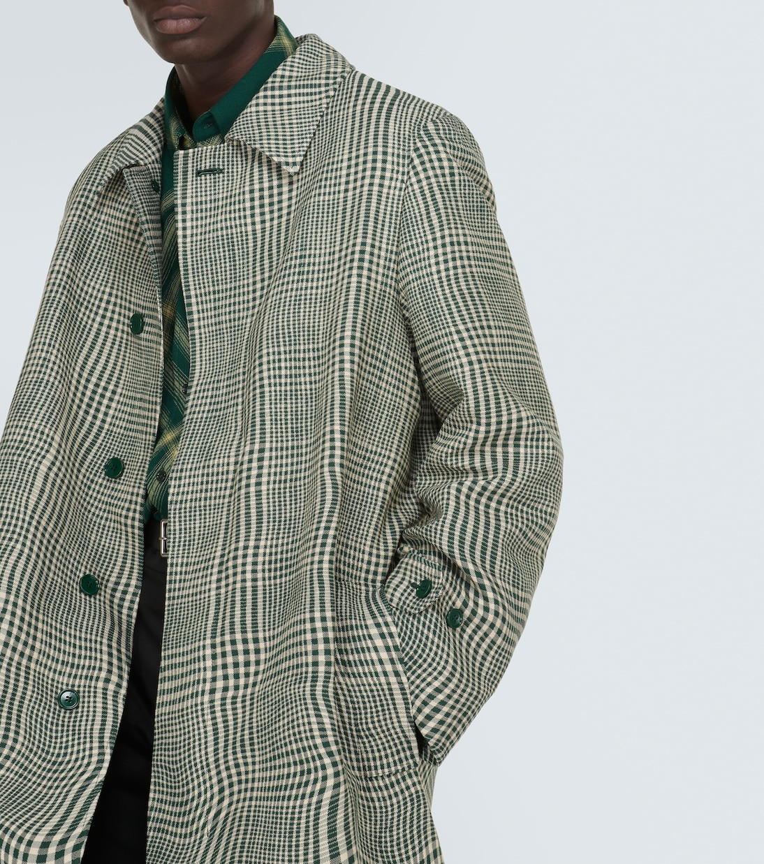 Manteau à carreaux en soie et coton | Burberry