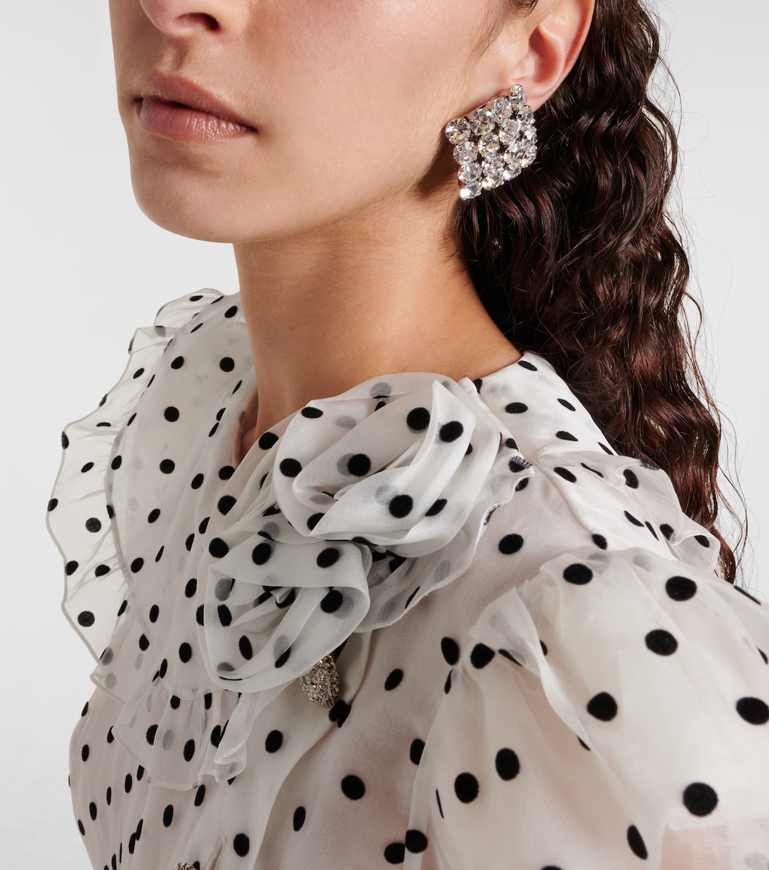 Orecchini a clip con cristalli | Alessandra Rich