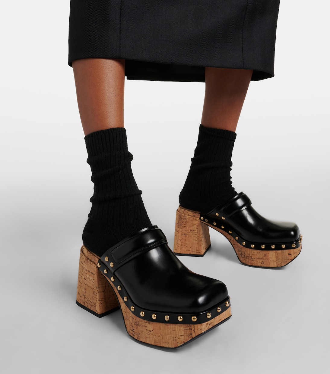 Clogs Cork Contrast aus Leder | Dorothee Schumacher