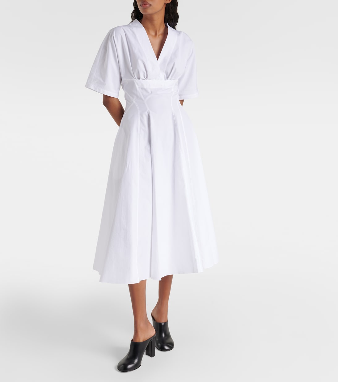 Abito midi in popeline di cotone | Alaïa