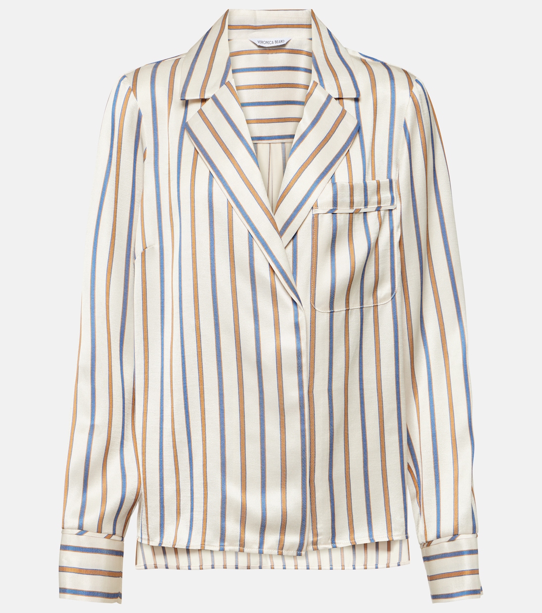 Chemise Lusanne rayée en satin | Veronica Beard