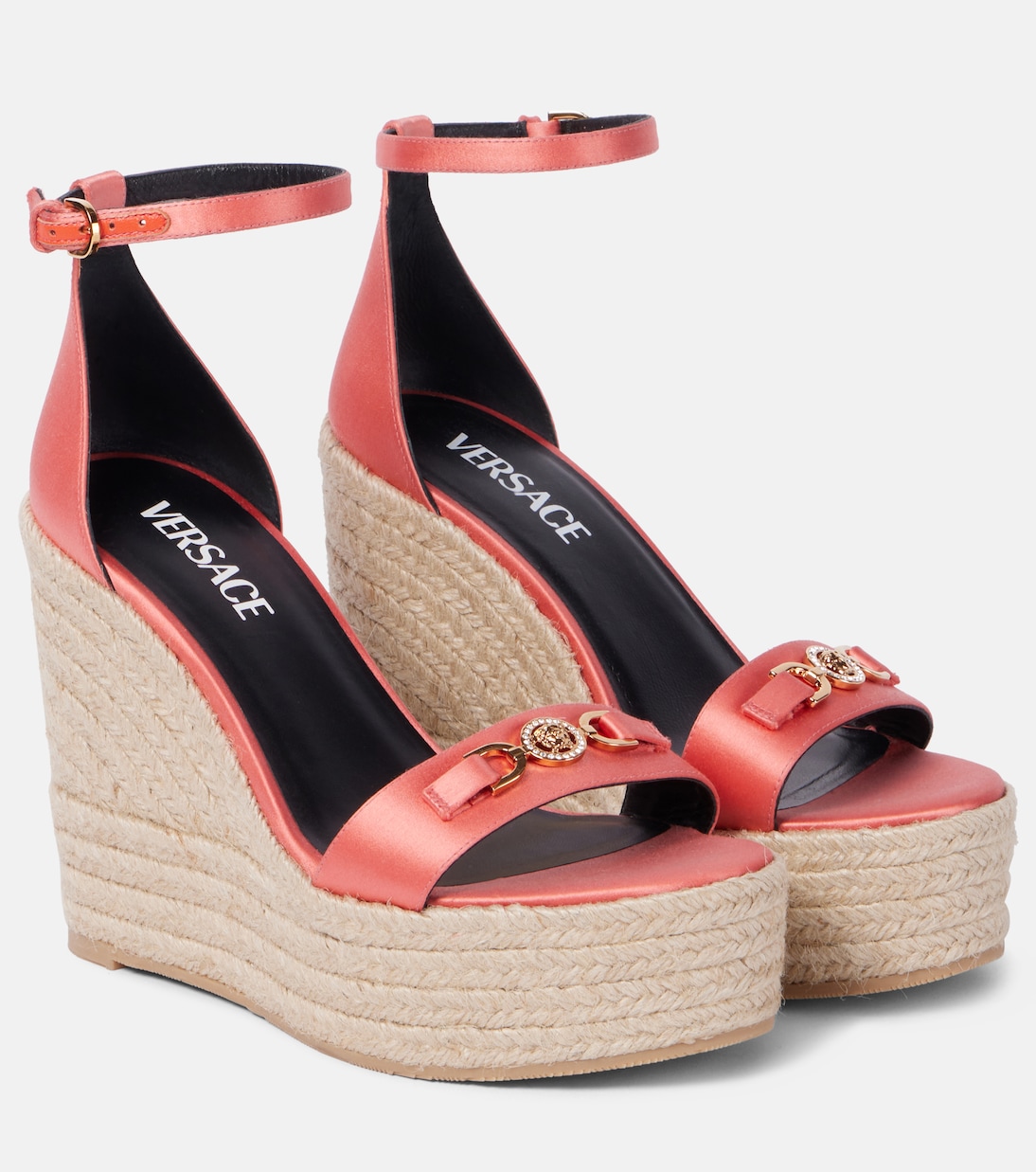 Espadrillas con zeppa Medusa ‘95 in raso | Versace