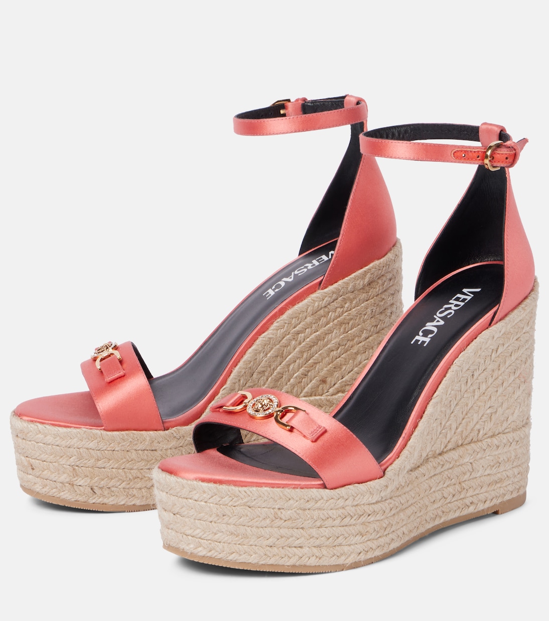 Espadrillas con zeppa Medusa ‘95 in raso | Versace