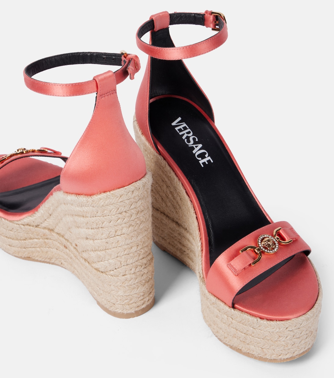 Espadrillas con zeppa Medusa ‘95 in raso | Versace