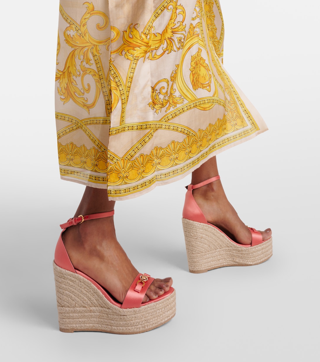 Espadrillas con zeppa Medusa ‘95 in raso | Versace