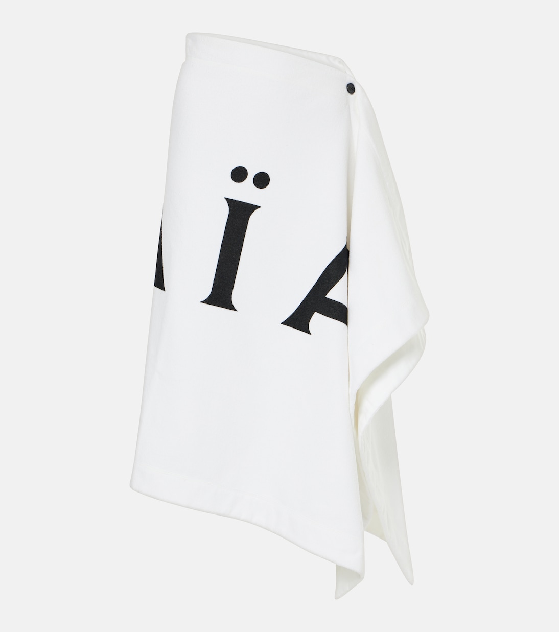 Falda midi de algodón con logo | Alaïa