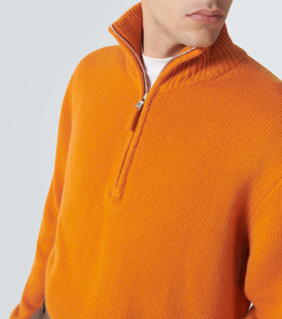 Jersey de cachemir con media cremallera | Allude