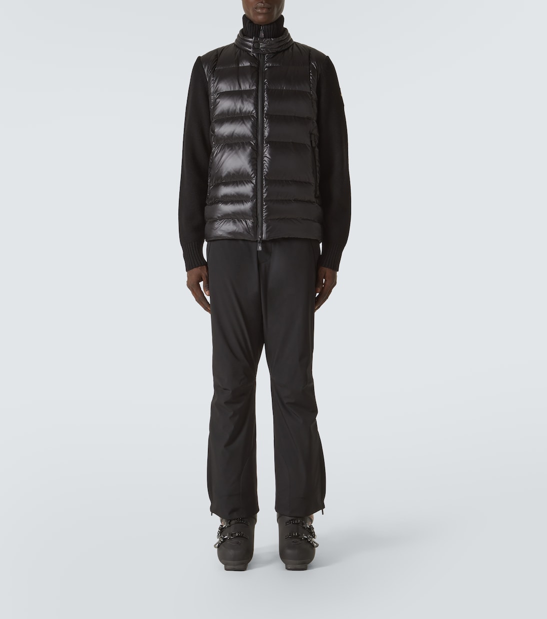 Down-paneled zip-up wool cardigan  | Moncler Grenoble