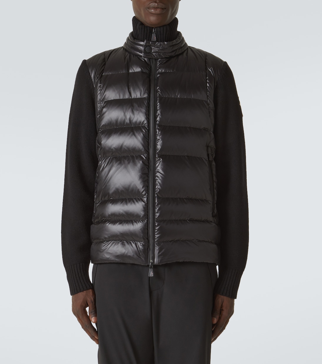 Down-paneled zip-up wool cardigan  | Moncler Grenoble