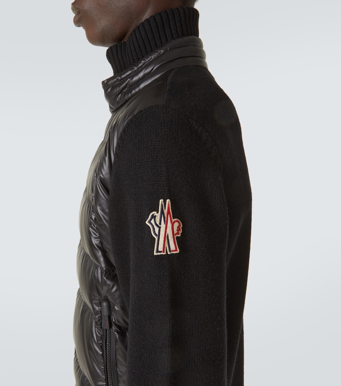 Down-paneled zip-up wool cardigan  | Moncler Grenoble