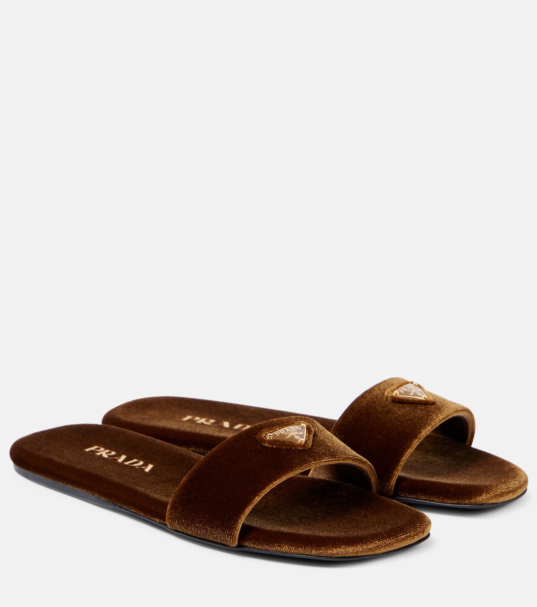 Pantoletten aus Samt | Prada